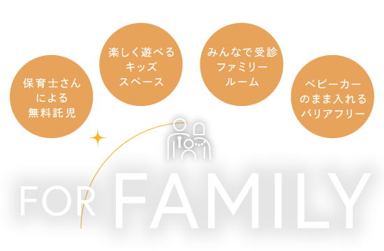 楽しく遊べるキッズスペース みんなで受診ファミリールーム ベビーカーのまま入れるバリアフリー