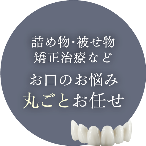 詰め物・被せ物矯正治療などお口のお悩み丸ごとお任せ